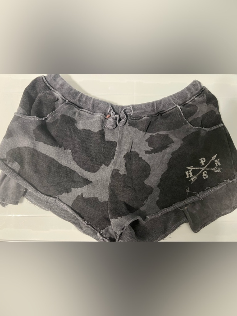 HAPPINESS DESIGNED Gray Camo Lounge Shorts